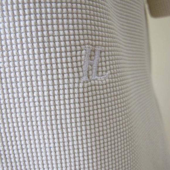 Helmut Lang Waffle Knit Polo Dress S Minimalist Off White - Picture 3 of 7